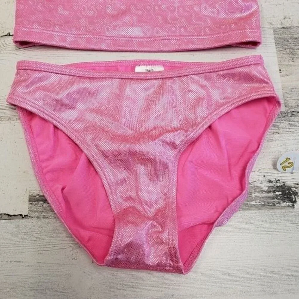 Sand n Sun Girls 2 Piece Heart Swim Suit Size 12 - Picture 4 of 8